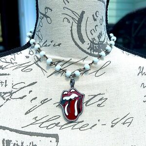 The Rolling stones custom made necklace